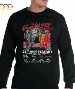Gorillaz 26th Anniversary 1998 – 2024 Thank You For The Memories T-Shirt