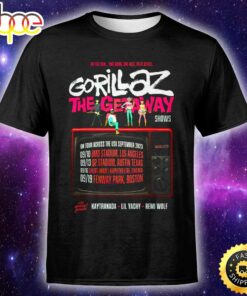 Gorillaz Announce The Getaway Tour 2023 Unisex T Shirt 1