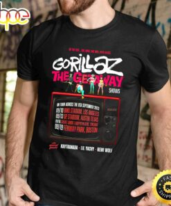 Gorillaz Announce 'The Getaway' Tour 2023 Unisex T-Shirt 1 Gorillaz Announce The Getaway Tour 2023 Unisex T Shirt 2