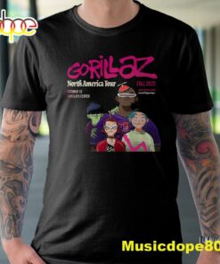 Gorillaz North America Tour Fall 2022 Black T-Shirt