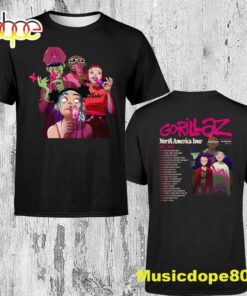 Gorillaz North America Tour Fall 2022  Dates Vintage T- Shirt