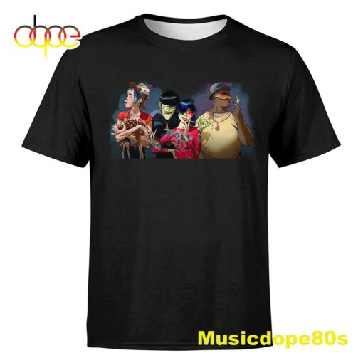 Gorillaz World North America Tour 2022 Black T-shirt