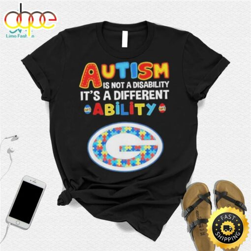 Green Bay Packers Nfl Autism Is Not A Disability 2024 Shirt