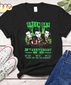 Green Day 38th Anniversary 1989 – 2024 Thank You For The Memories Shirt