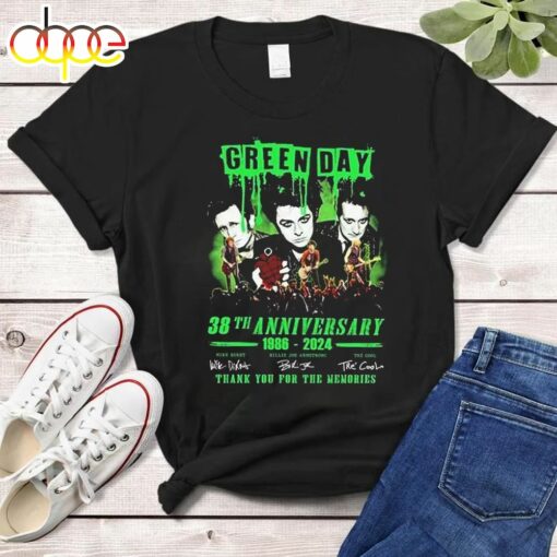 Green Day 38th Anniversary 1989 – 2024 Thank You For The Memories Shirt