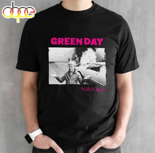 Green Day Band Tour 2024 SAVIORS New TEE Unisex Black