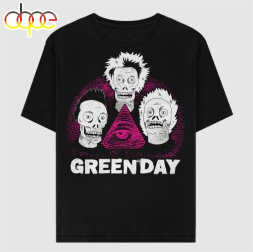 Green Day Band Tour 2024 Zombie Pyramid New TEE Unisex Black T-shirt