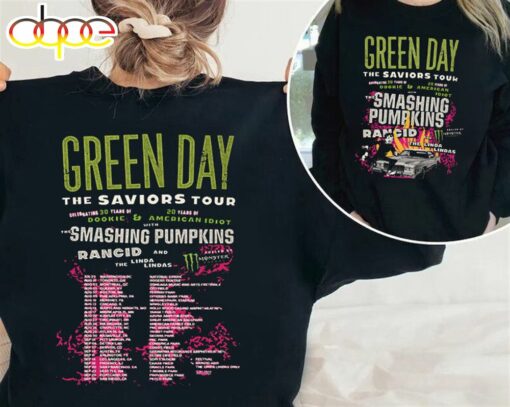 Green Day The Saviors 2024 Tour Sweatshirt Unisex Allsizes For Fans