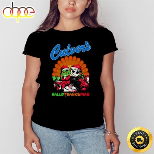 Grinch And Jack Skellington Culver’s Hallothanksmas 2023 Shirt