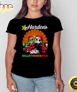 Grinch And Jack Skellington Hardee’s Hallothanksmas 2023 Shirt