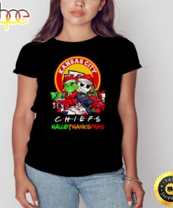 Grinch And Jack Skellington Kansas City Chiefs Hallothankmas Shirt