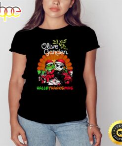 Grinch And Jack Skellington Olive Garden Hallothanksmas 2023 Shirt