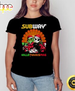 Grinch And Jack Skellington Outback Steakhouse Hallothanksmas 2023 T-Shirt