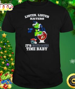 Grinch Listen Listen Haters It’s Cowboys Time Baby Shirt