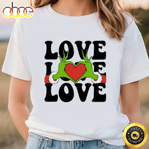 Grinch Valentine Grinch Love Hand Shirt