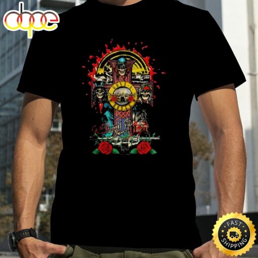 Guns N Roses Hollywood Bowl Los Angeles California Logo T-shirt