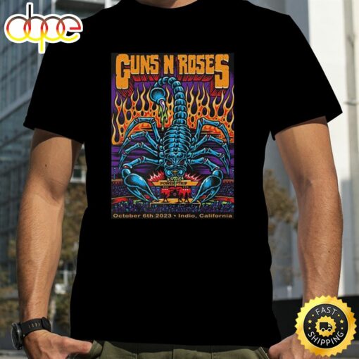 Guns N Roses October 6th 2023 North American Tour Indio California Empire Polo Club T-Shirt