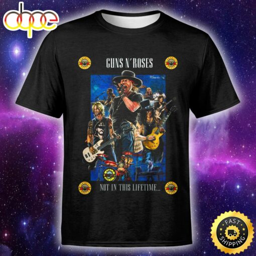 Guns N Roses Poster Not In This Life Art Unisex T-shirt