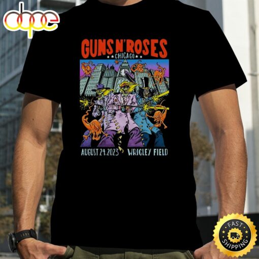 Guns N Roses Tour Tonight In Chicago August 24 2023 Wrigley Field Fan Gifts T-Shirt