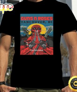 Guns N Roses Vancouver 2023 At BC Place Stadium October 16 Deadpool Skull Style American Tour T-Shirt