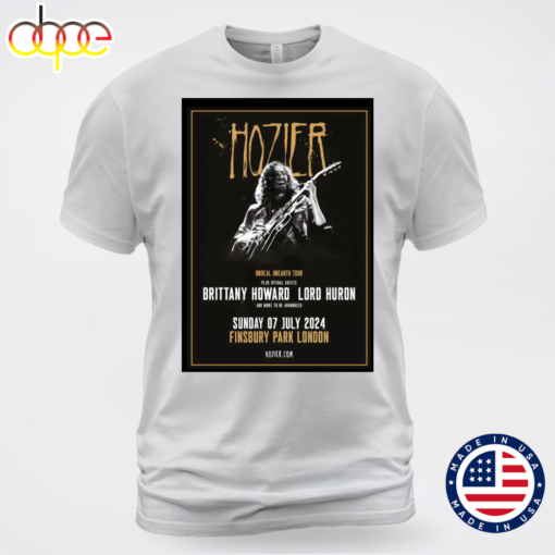 HOZIER Unreal Unearth World Tour LONDON Finsbury Park – 7 July 2024 Unisex T-shirt