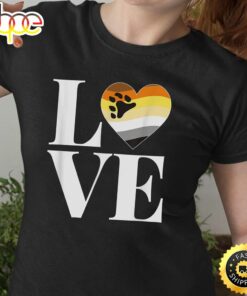 Hairy Gay Men ‘LOVE’ Masculine Gift for LGBT Bear Pride Flag Valentines Day T-shirt