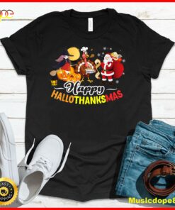 Hallo Thanks Mas Shirt Halloween Turkey Thanksgiving Xmas T-Shirt