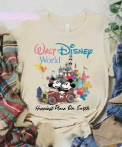 Happiest Place On Earth Walt Disney World Mickey Minnie T Shirt