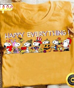 Happy Everything Tee Snoopy Lover Shirt Snoopy Parody Halloween Cosplay Cute Art Gold T Shirt