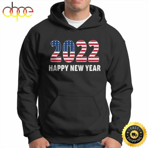 Happy New Year 2022 Flag America New Years Eve Unisex Basic T-shirt