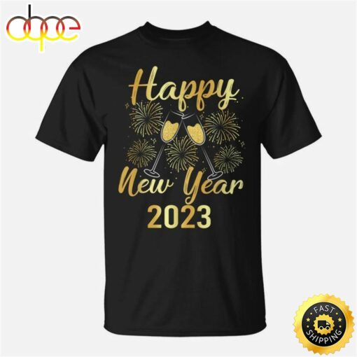 Happy New Year Nye Fireworks New Years Eve Party Champagne T-shirt Unisex Tee