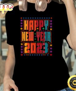 Happy New year 2023 Lighted Sign Style Unisex Basic T-shirt