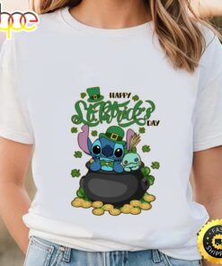 Happy Patrick Day, St Patricks Day Shirt, Stitch Shamrock Shirt