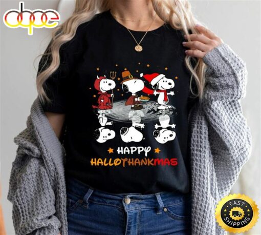 Happy Snoopy Peanuts Thanksgiving Tshirt