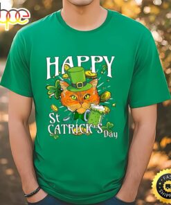 Happy St Catricks Day Lucky Cat Shirt