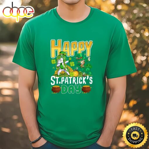 Happy St Patrick’s Day Unicorn Dab Unisex T-Shirt