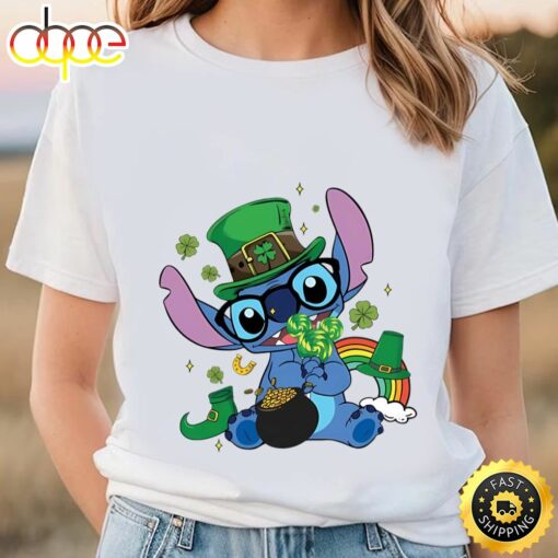 Happy St Patricks Day Baby Stitch Shirt