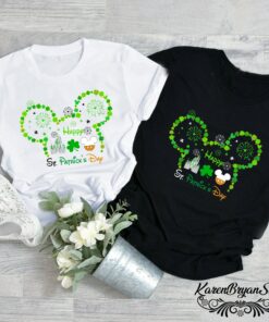 Happy St Patricks Day Mickey Minnie Shamrock Shirt