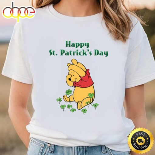 Happy St Patricks Pooh Winnie Family Matching Shirt