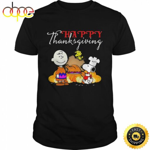 Happy Thanksgiving Halloween Snoopy Charlie Peanuts Thanksgiving Shirt