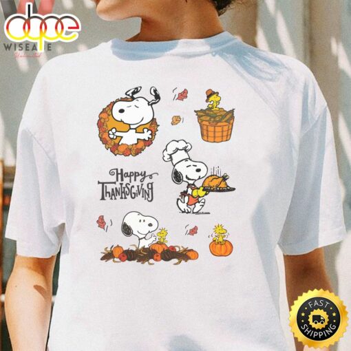 Happy Thanksgiving Snoopy Unisex Tshirt