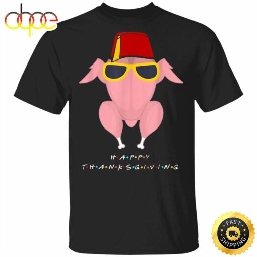 Happy Thanksgiving T-Shirt Adorable Pink Turkey Thanksgiving Shirt Ideas Gifts For Friends