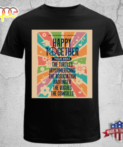 Happy Together Tour 2024 The Turtles – Jay &amp The Americans – The Association – Badfinger – The Vogues And The Cowsills T-shirt