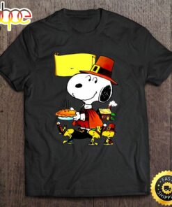 Happy Turkey Day Snoopy And Woodstock Thanksgiving Tee Shirt