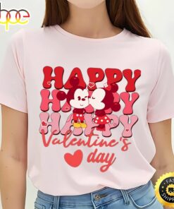 Happy Valentine Mickey Minnie Hearts Valentine’s Shirt