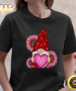 Happy Valentine’s Day Gnome With Leopard Sunflower Valentine T-Shirt