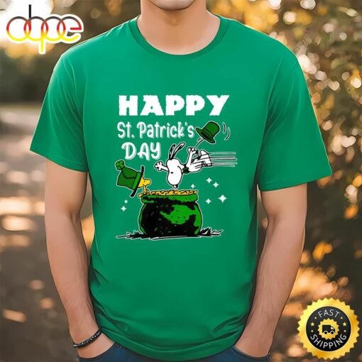 Happy Woodstock And Snoopy St Patricks Day Shirts