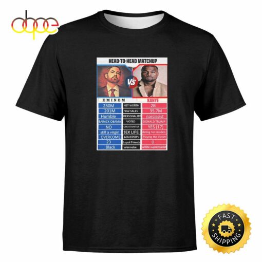 Head To Head Enimem Vs Kanye T-shirt