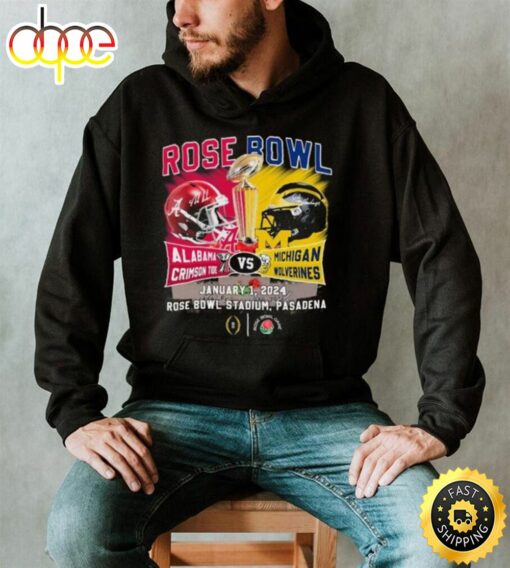 Head To Head Rose Bowl Alabama Crimson Tide Vs Michigan Wolverines January 1, 2024 Shirt