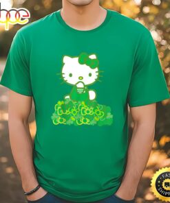 Hello Kitty Green Bows And Clovers Shirt